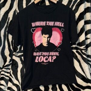 The Twilight Saga Jacob Loca Hearts Black Graphic T-Shirt